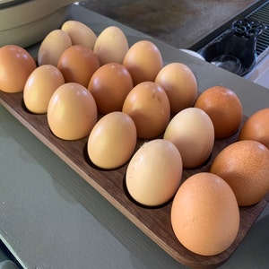 18 brown eggs